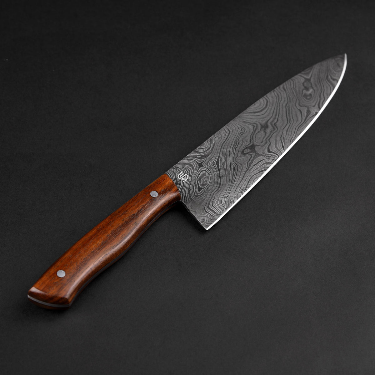 SpitJack Deluxe 8 Inch Chef's Knife with Stainless Damascus Steel Blad