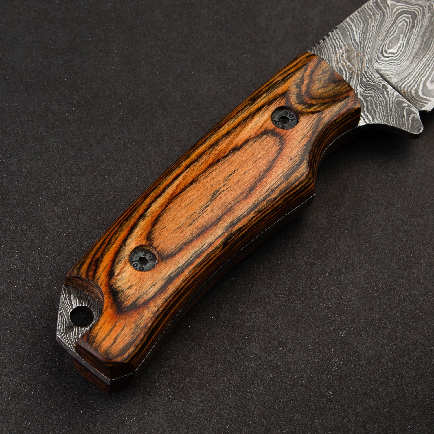 Boone Damascus Steel Skinner -Tali Wood – Forseti Steel